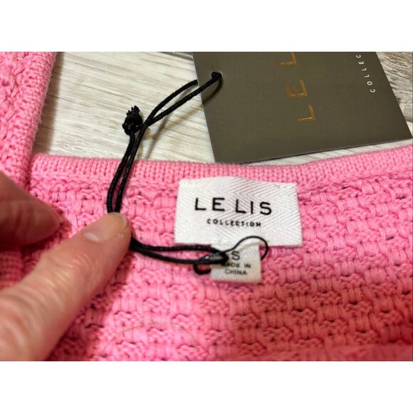 Le Lis Pink Fringe Sleeveless Crop Top and Mini Skirt Size S - Picture 11 of 12